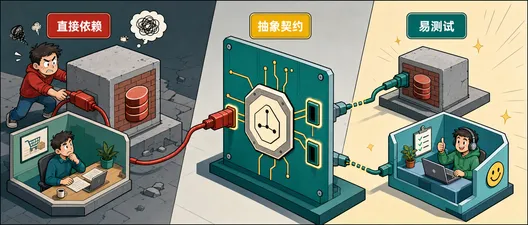 C# 依赖倒置原则：让业务代码依赖抽象