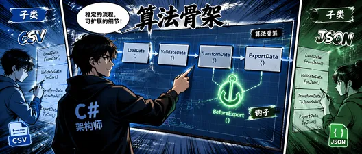 C# 模板方法设计模式：完整指南与代码示例