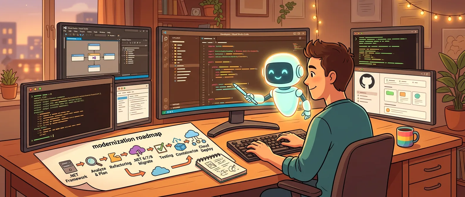 .NET 升级工作流概念图