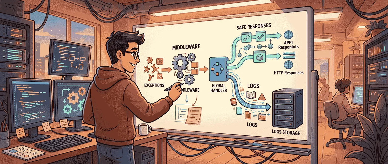 ASP.NET Core 全局异常处理概念图