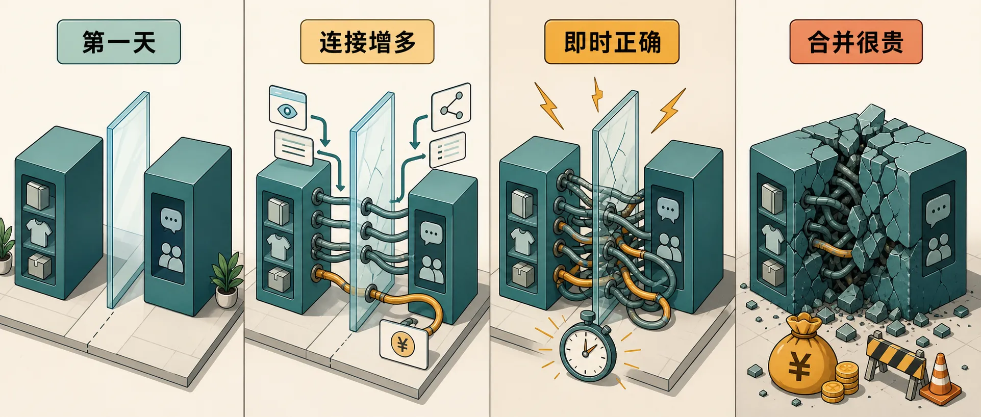 模块边界从清晰到难以撤回
