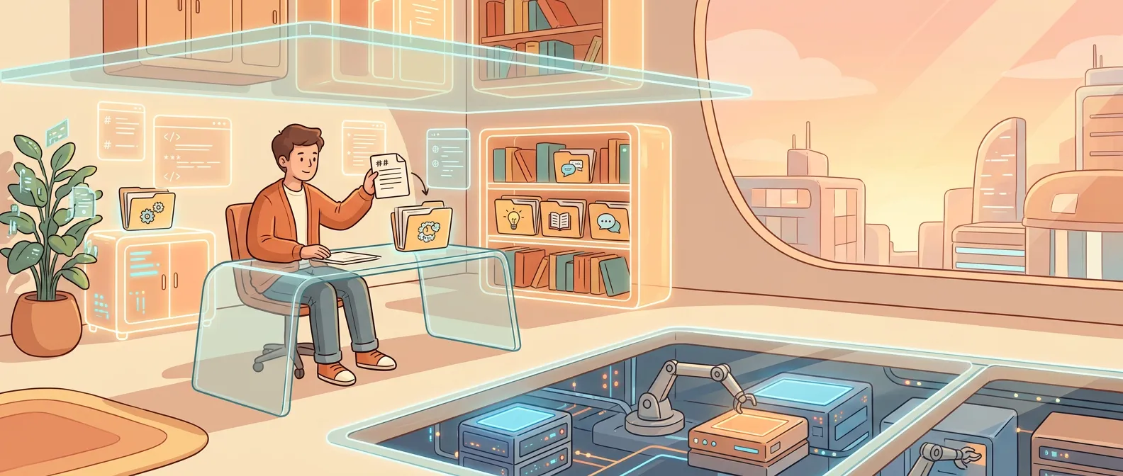 Markdown Skills 与 MCP 分层概念图