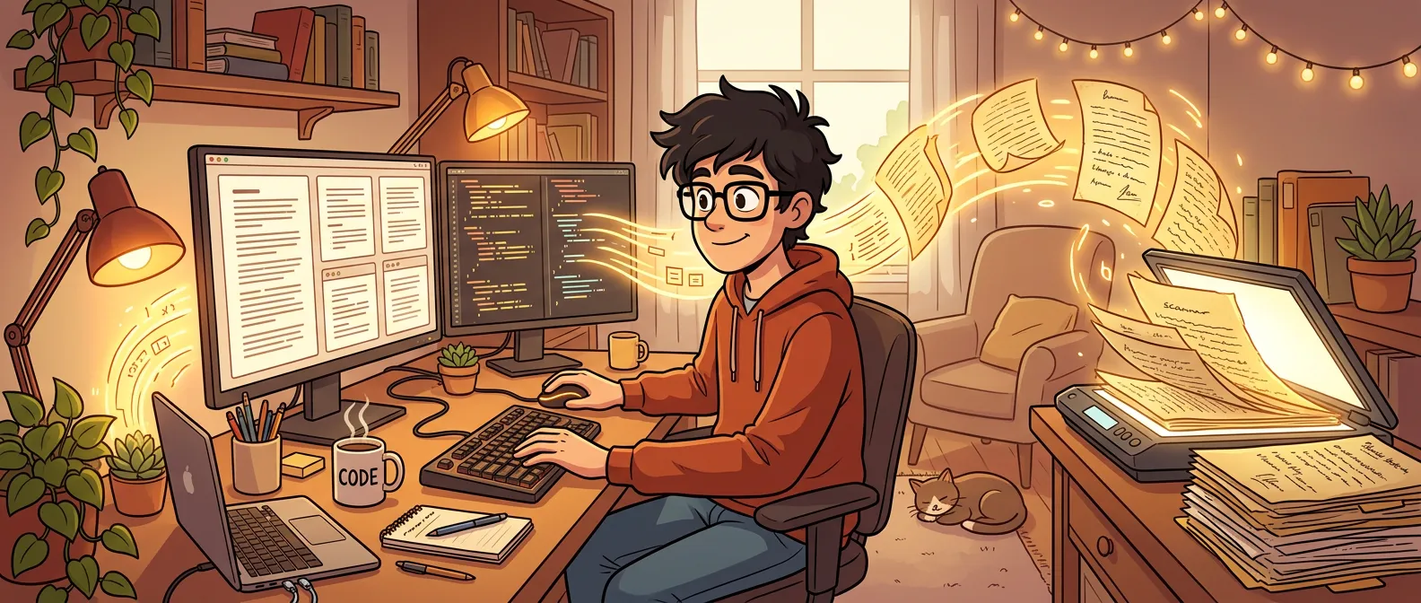 Qwen 3.5 文档 OCR 概念图