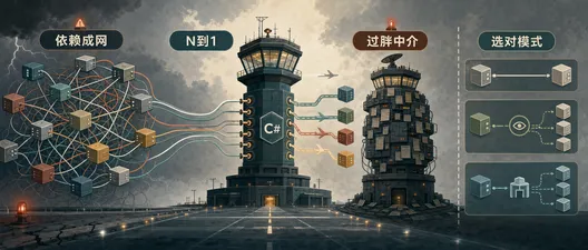 C# Mediator 模式决策指南：什么时候该用，什么时候别用