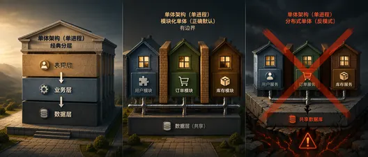 什么是单体架构？三种类型用 C# 讲清楚