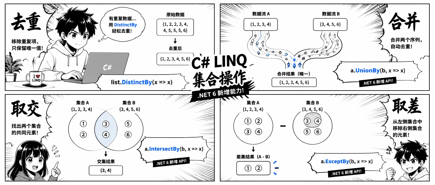 C# LINQ 集合操作漫画封面