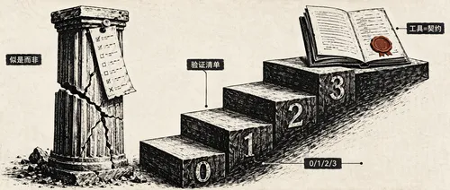 裂柱、0/1/2/3 阶梯与盖印契约：从似是而非的脚本走到可验证的工具契约