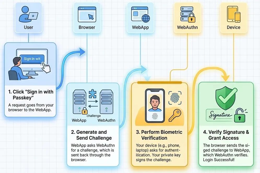 Passkey 认证流程