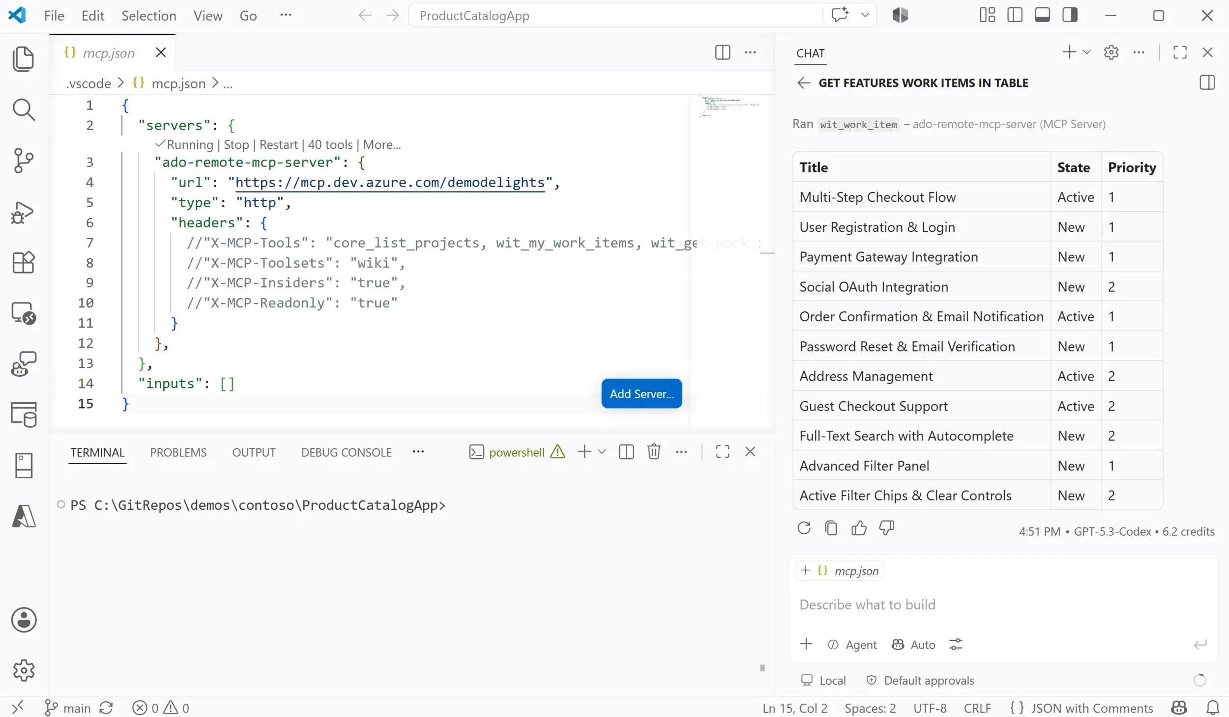 在 VS Code 中使用 Azure DevOps MCP Server 与 GitHub Copilot