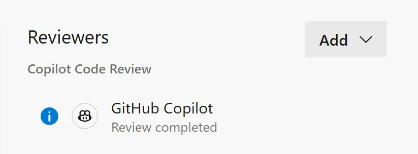 Copilot Code Review 完成后的状态