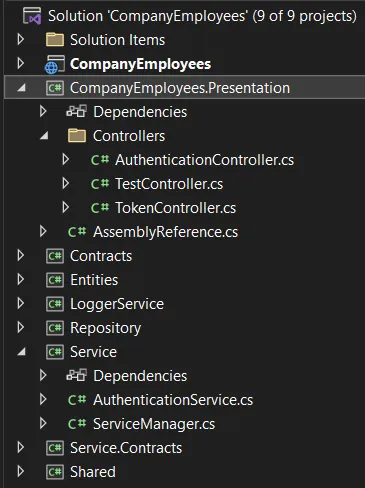 Project solution for Using HttpOnly Cookie in .NET Core apps