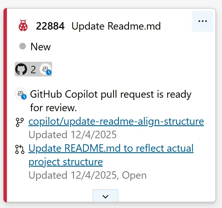看板卡片上的 Copilot 状态图标