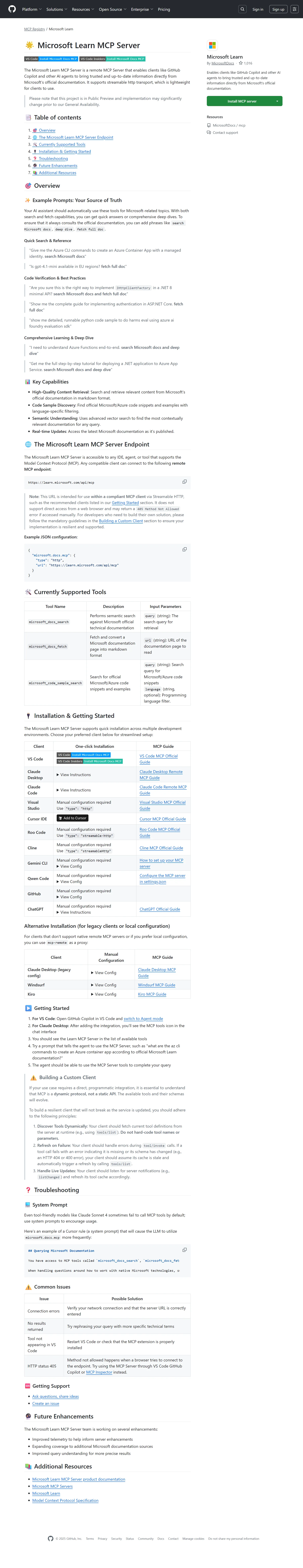 Microsoft Learn MCP Server 架构概览