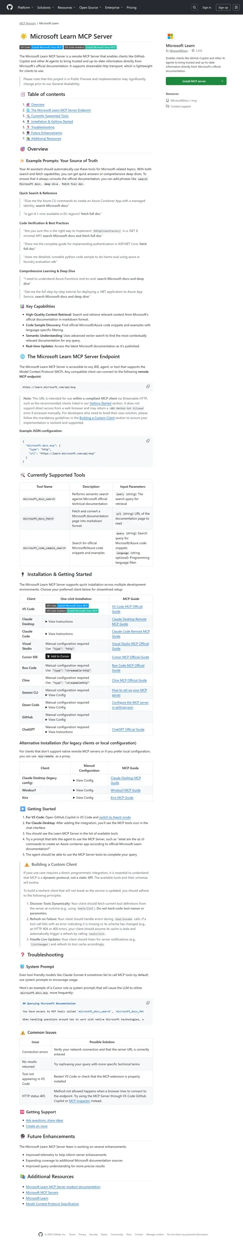 Microsoft Learn MCP Server 架构概览